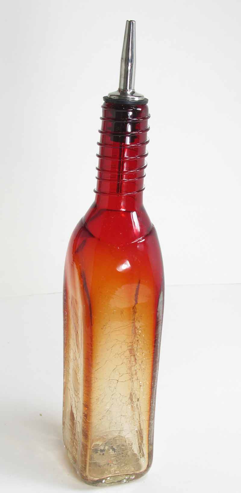 Blown Glass Bottle in Red